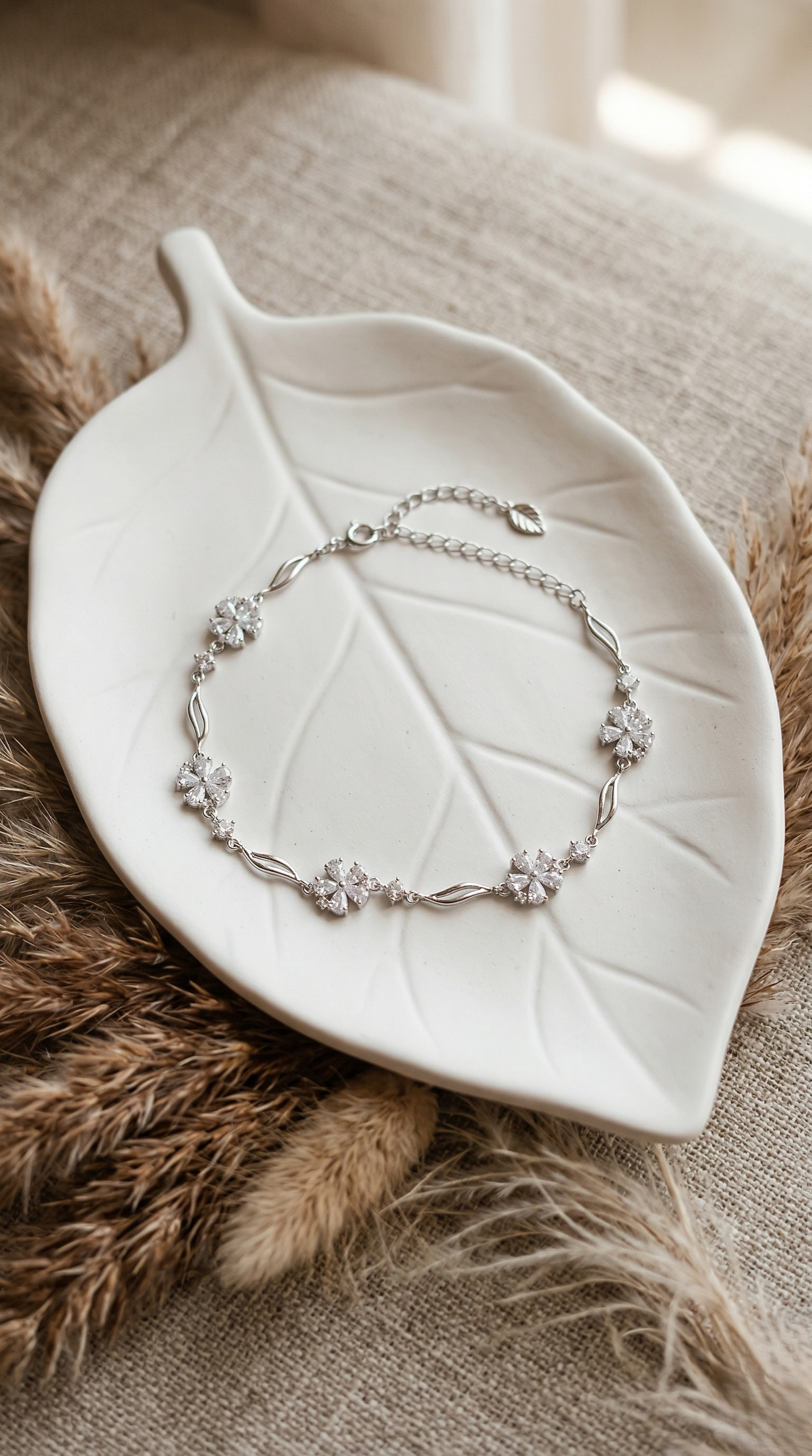 Silver Blossom Charm Bracelet