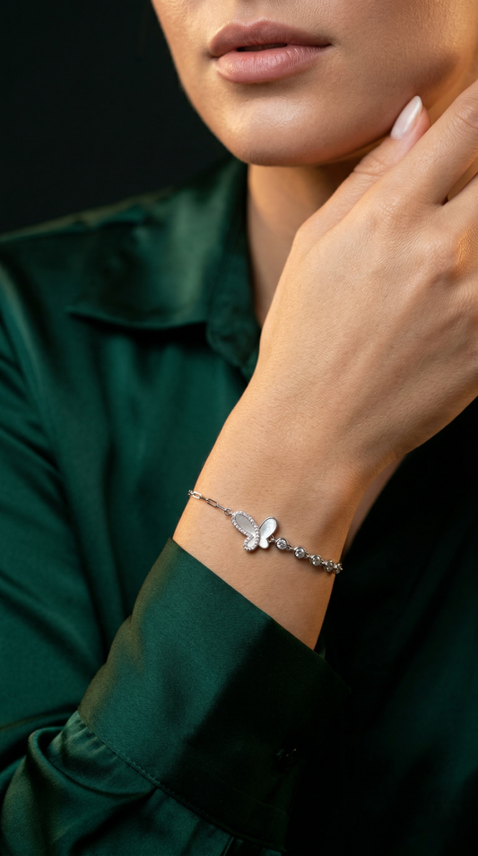 Crystal Flutter Butterfly Bracelet