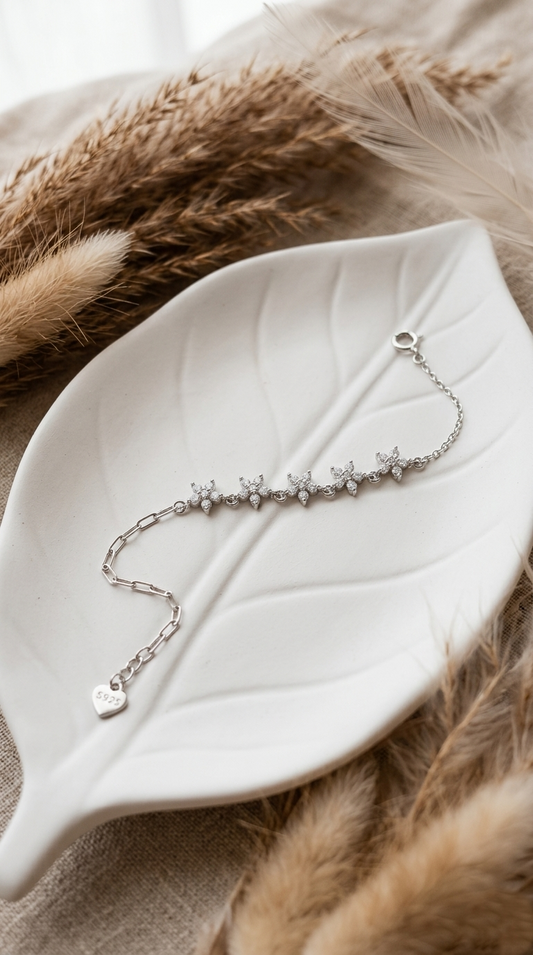 Flutter Bloom Silver Bracelet