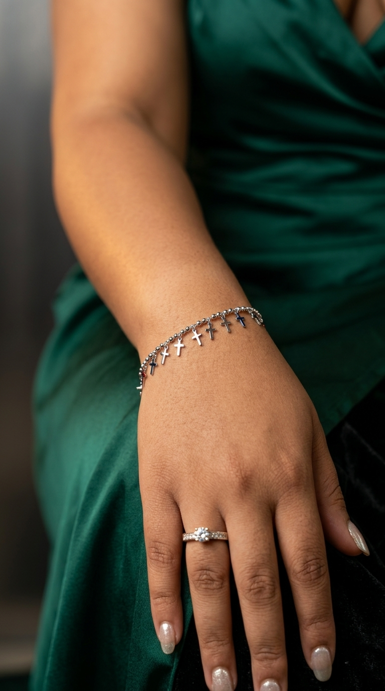 Faith Charm Silver Bracelet