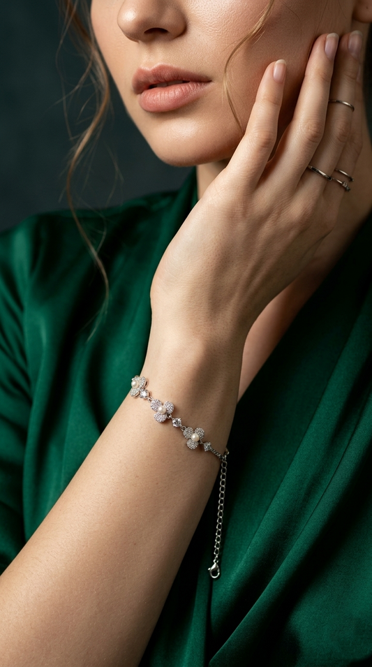 Pearl Petal Elegance Bracelet