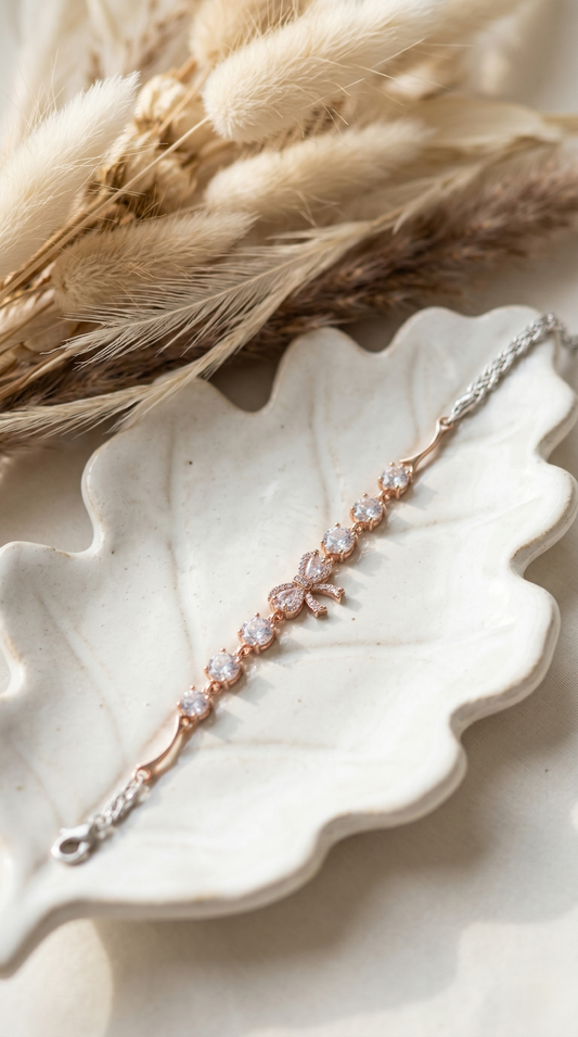 Rose Charm Sparkle Bracelet