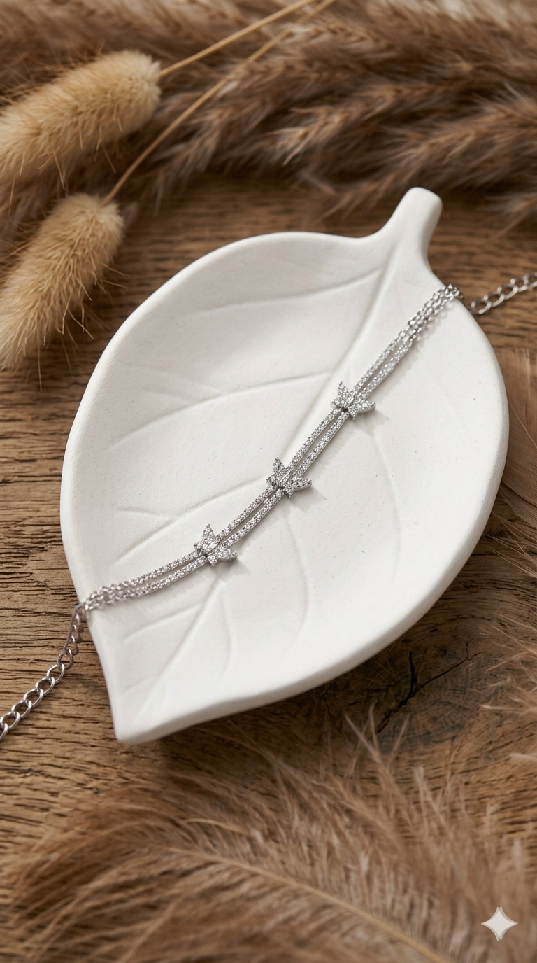 Crystal Butterfly Charm Bracelet