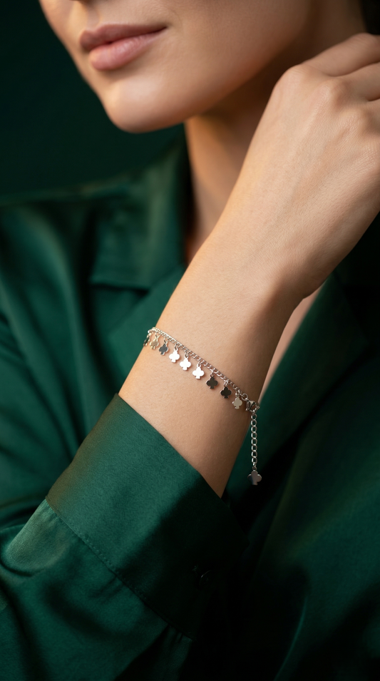 Luna Clover Charm Bracelet