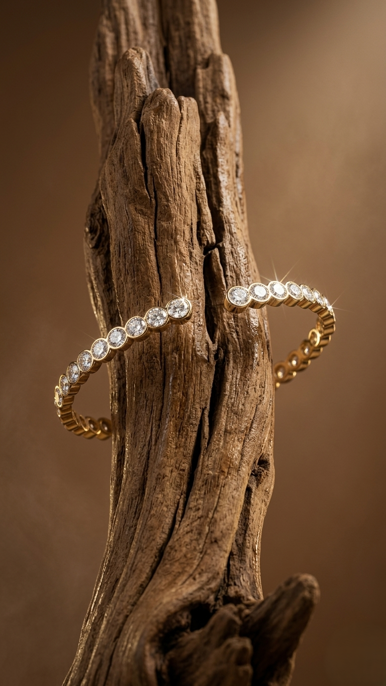 Infinity Spark Rose Gold Open Bracelet