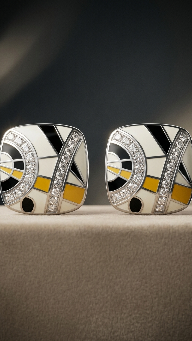 925 Silver Geometric Square Stud Earrings