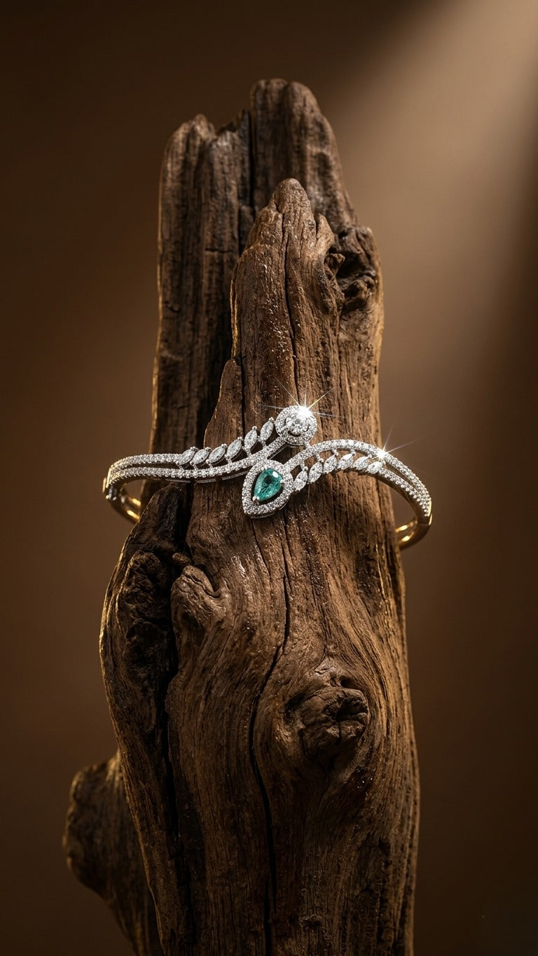 Luna Green Drop Bracelet
