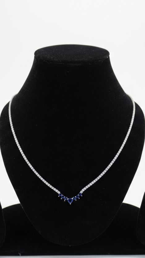 Silver Blue stone neckpiece