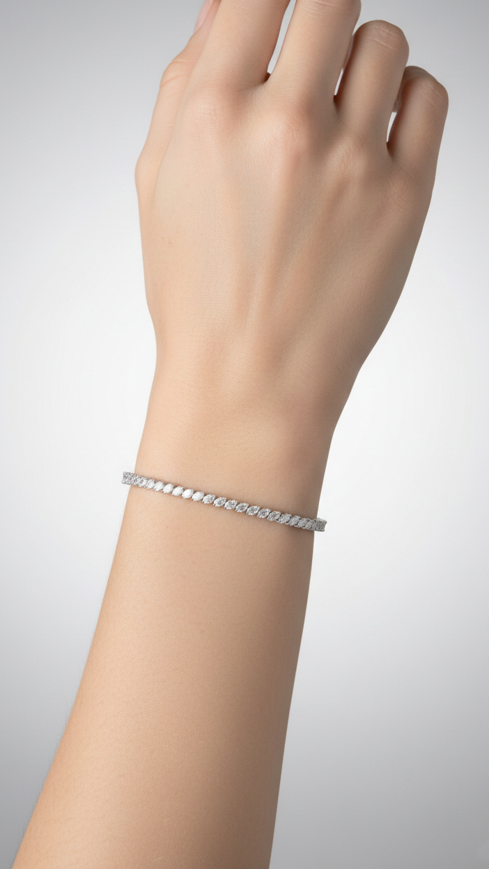 Silver  tennis bracelet