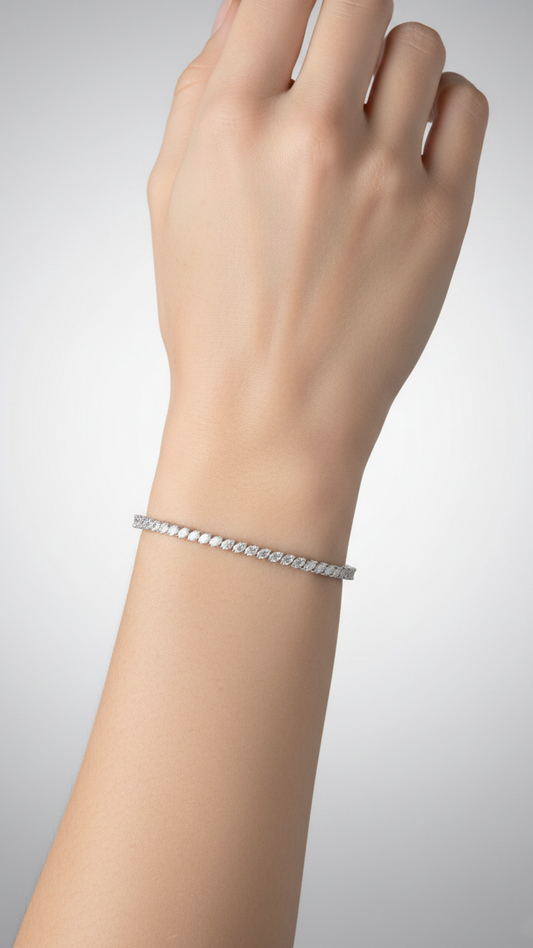 Silver  tennis bracelet