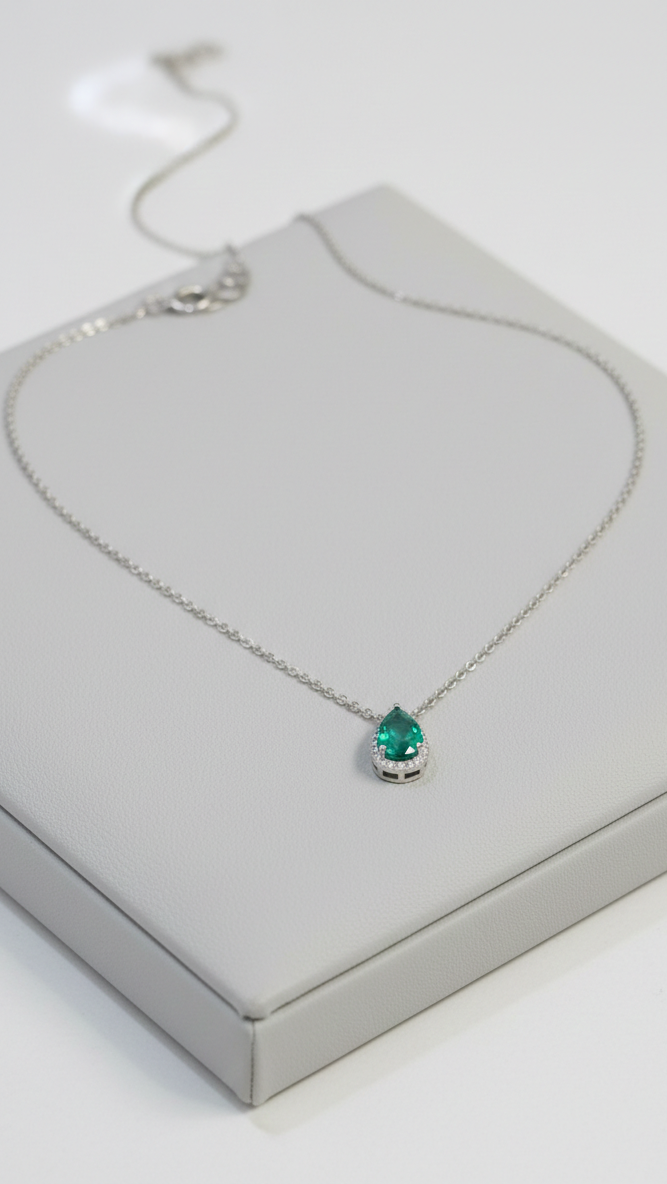 Emerald Teardrop Elegance Set