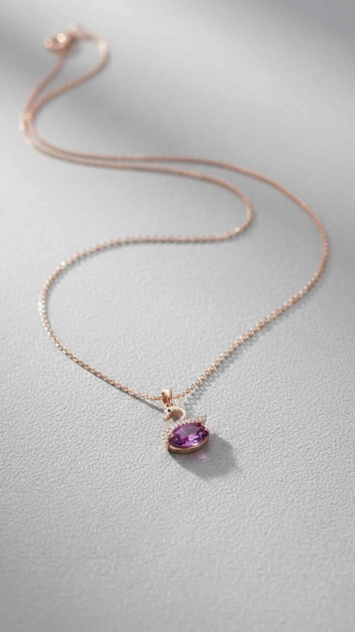 Swarovski  duck neckless with pendal