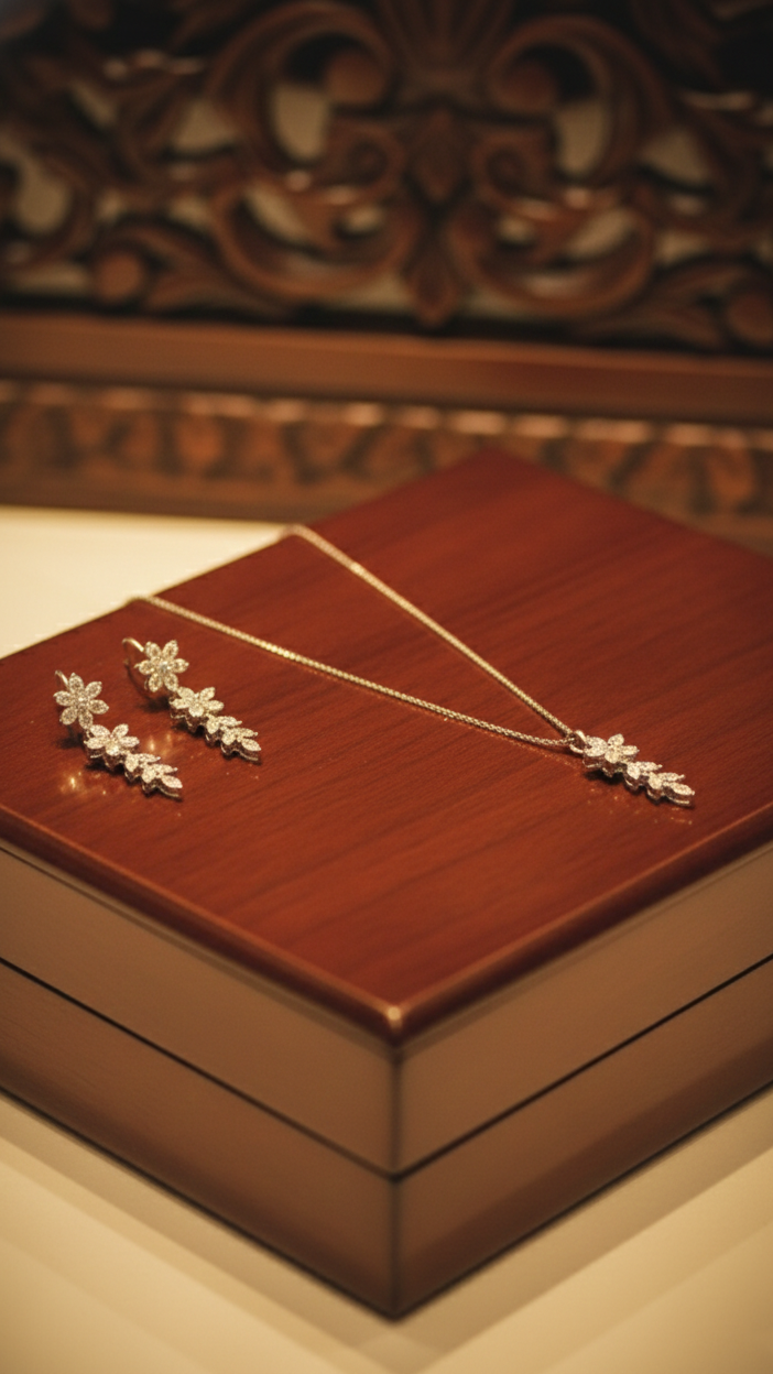 Crystal Flower Cascade Set