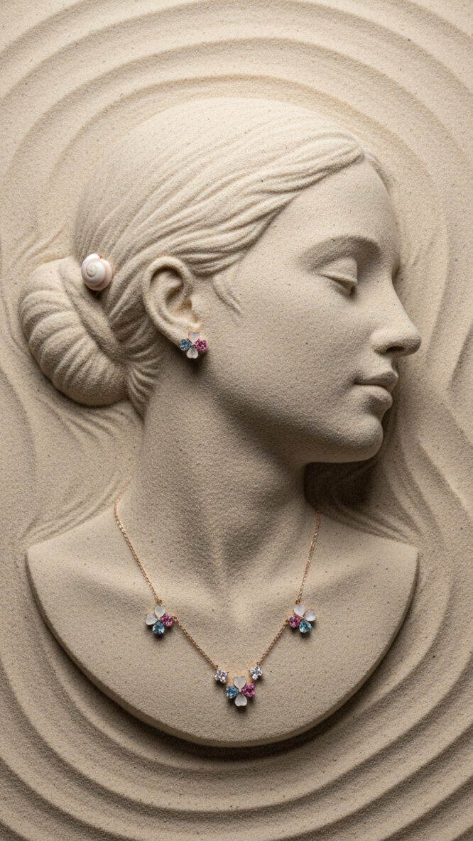 Pastel Blossom Jewelry Set